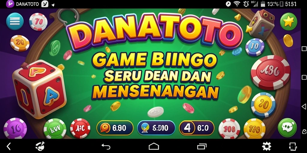Tampilan seru gameplay Bingo di DANATOTO.