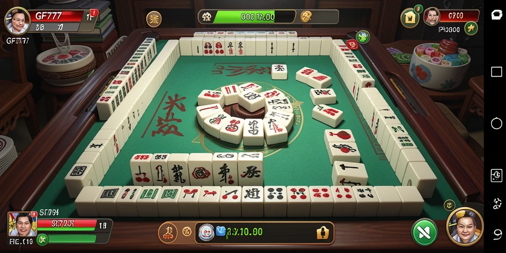 Tampilan menyenangkan dari gameplay Mahjong di GF777.