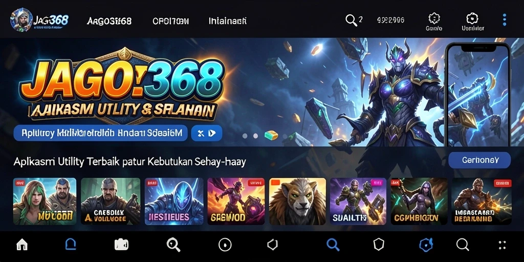 Tampilan utama JAGO368 yang user-friendly dan fungsional.