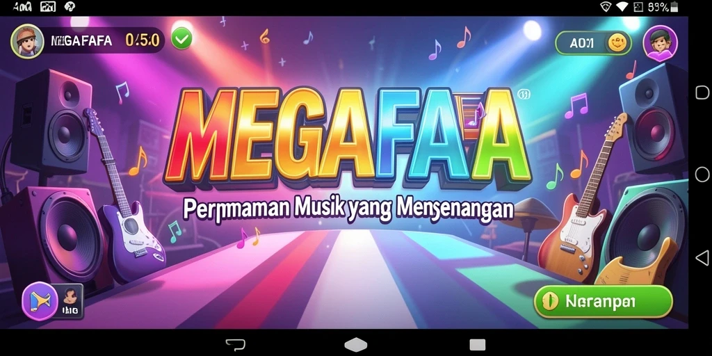 Tampilan gameplay MEGAFAFA yang seru dan mengasyikkan.