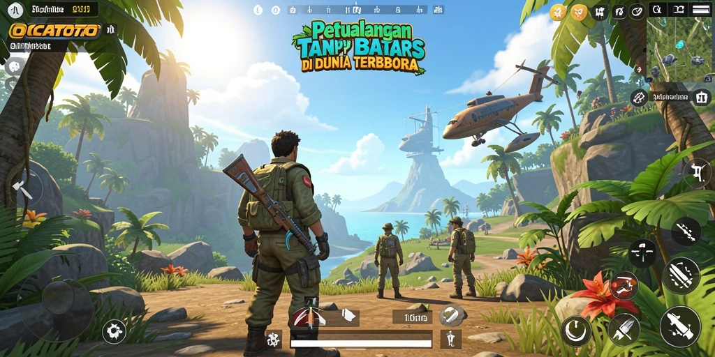 Tampilan gameplay <strong>OCATOTO</strong> dalam dunia terbuka yang luas dan penuh petualangan.