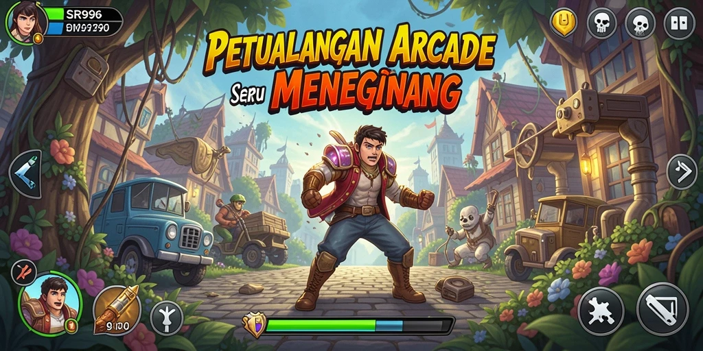 Screenshot gameplay SR996 yang menampilkan aksi arcade seru.