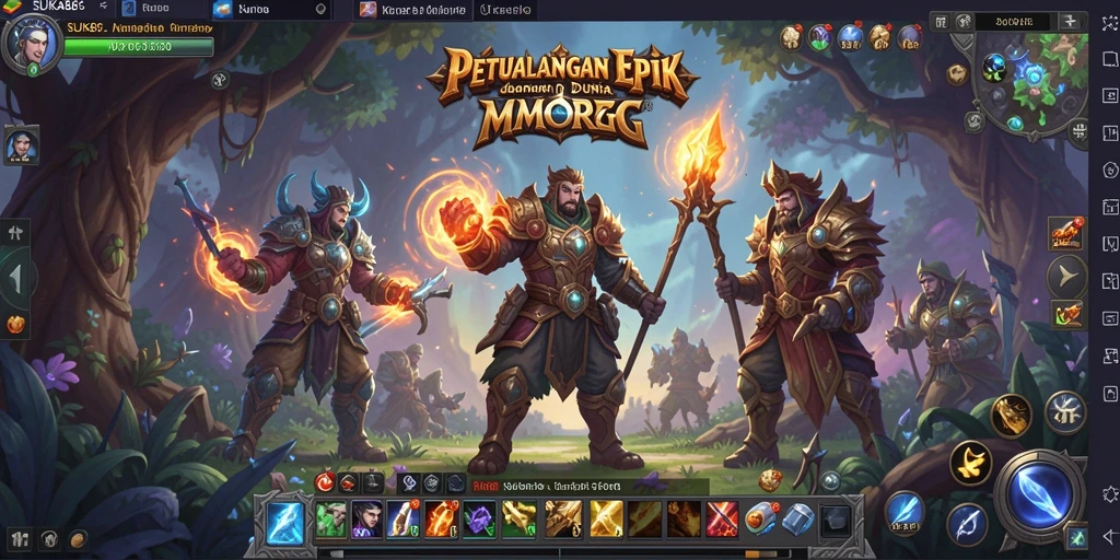 Tampilan gameplay SUKA86 yang menampilkan petualangan seru dalam MMORPG.