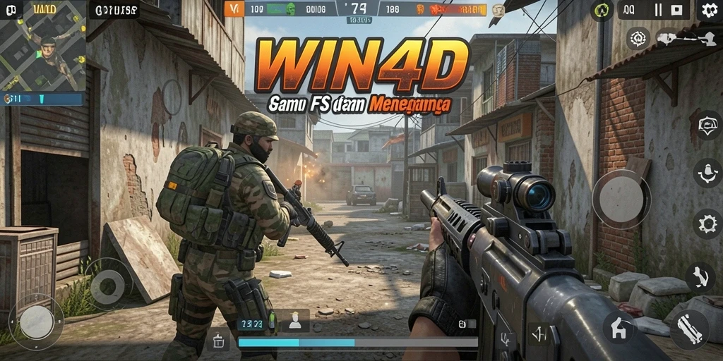 Screenshot dari gameplay <strong>WIN4D</strong> yang penuh aksi dan menegangkan.